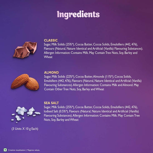 Cadbury Dairy Milk Silk Miniatures Chocolate Gift Pack 90g