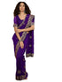 Vasthrlay Shimmer Chiffon Lavender Saree