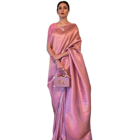 Vasthrlay Kanjivaram Banarasi Festival Unstitched Saree