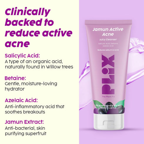 PLIX THE PLANT FIX Jamun Cleanser & 10% Niacinamide Acid Serum Combo
