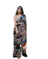 Vasthrlay Ajrakh Saree Crepe