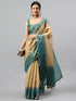 Vasthrlay Green Womens Ready To Wear One Minute Polyester Erode Zari Saree