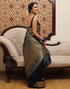 Vasthrlay Kanjivaram Banarasi Wedding Orange Saree