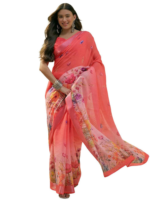 Vasthrlay Printed White1 White Saree