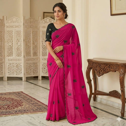 Vasthrlay Georgette Embroidery Lightweight Unstitched