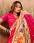 Vasthrlay Paithani Jacquard Unstitched Red Saree
