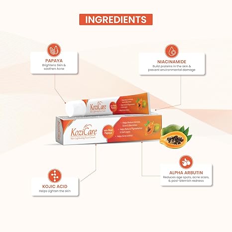 Kozicare Kojic Acid Cream | Papaya Cream | Tan Removal Cream – PUSHMYCART
