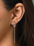 CLARA 925 Sterling Silver Sui Dhaga Threader Earrings Curly
