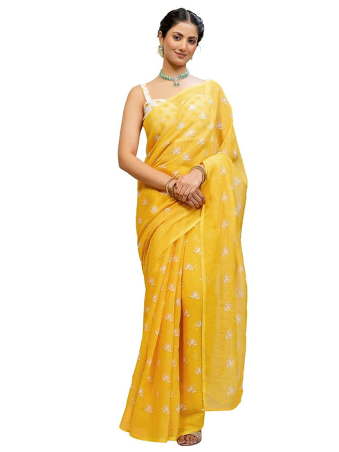 Vasthrlay Printed White1 White Saree