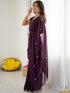 Vasthrlay Wine Georgette Saree