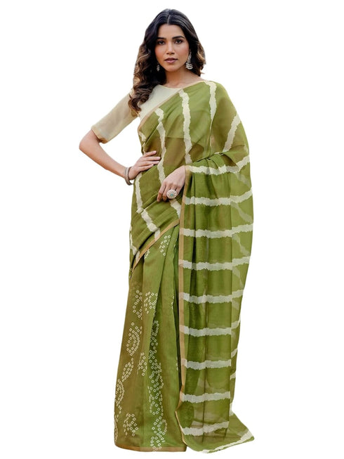 Vasthrlay Womens Printed Unstitched Dusty Pink Saree