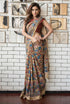 Vasthrlay White Printed Unstitched Saree