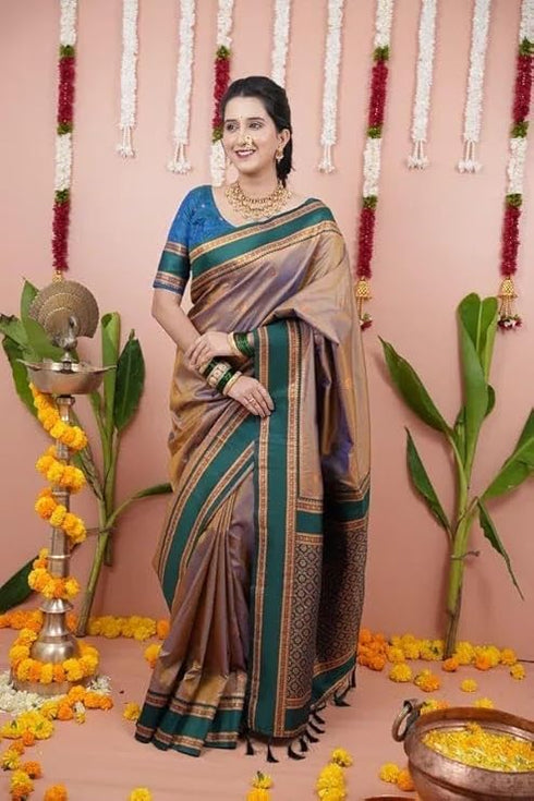 Vasthrlay Kanjeevaram Traditional Wedding Banarasi Unstiched
