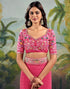Vasthrlay Georgette Embroidery Unstitched Green Saree