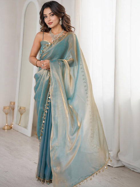 vasthrlayPleated Readymade Mirror Unstitched Ethnic Wear