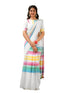 Vasthrlay Handloom Unstitched White Ethnic Wear