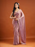 Vasthrlay Red Embroidery Unstitched Saree