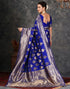 Vasthrlay Womens Jacquard Unstitched Maroon Saree