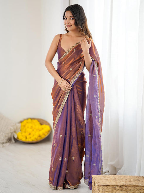 Vasthrlay Shimmer Embroidered Unstitched Kr Ethnic Wear