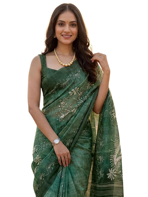 Vasthrlay Printed Dusty Saree