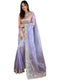 Vasthrlay Lavender Embroidery Unstitched Saree