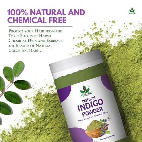 Havintha - Organic Indigo Powder Jar - For Black Hair