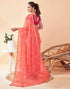 Vasthrlay Chiffon Bandhani Unstitched Peach Saree