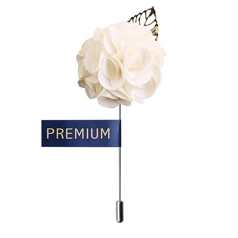 Peluche A Sombre Retreat Off White Brooch for Men