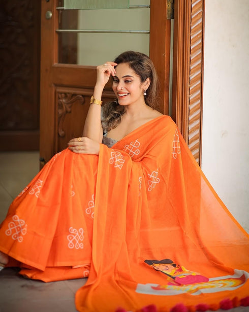 Vasthrlay Bright Printed Festive Traditional