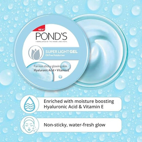 Pond's Super Light Gel Moisturiser, Oil-Free Moisturiser 25g