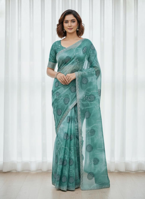 Vasthrlay Weightless Georgette Traditional Sari Az Ys Dhamal Saree