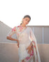 Vasthrlay Printed Special Unstitched Size White Ethnic Wear