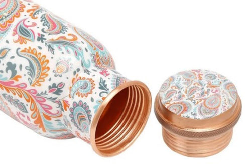Pure Copper Designer Water Bottle | 1000ml