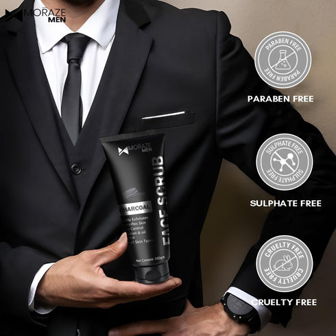 Moraze Cosmetics Men Activated Charcoal Face Wash