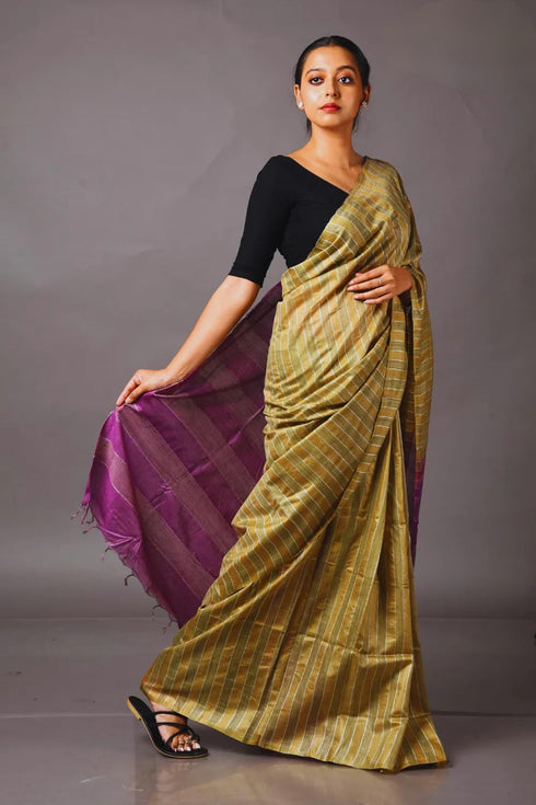 Vasthrlay Green Bhagalpuri Saree
