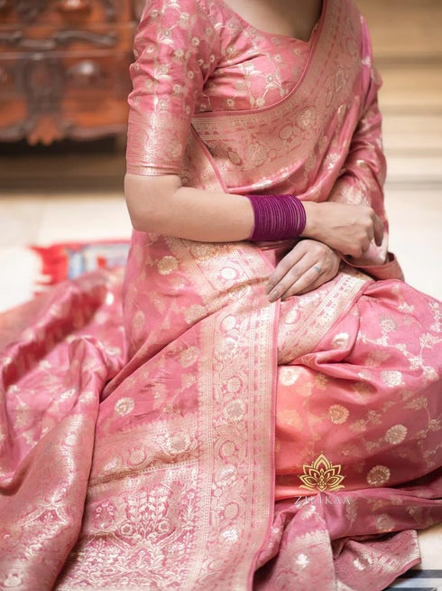 Vasthrlay Banarasi Traditional Unstitched Saree