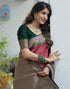Vasthrlay Womens Weaving Unstitched Light Green Saree