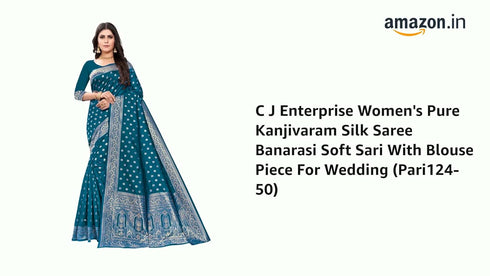 Vasthrlay Banarasi Kanjivaram Wedding Paithani Saree With Blouse Piece
