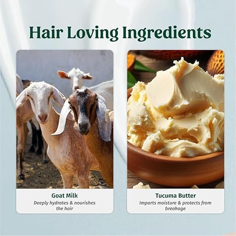 Vilvah Store Goat Milk Shampoo|nourishing Cream Conditioner