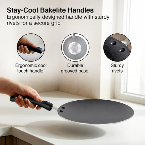 Prestige Aluminium Omega Select Plus Non-Stick Concave Tawa