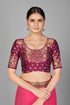 Vasthrlay Two Tone Georgette Turquoise Embroidered