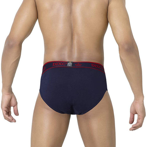 Dixcy Scott Plain/Solid Assorted Cotton Men's Briefs/Underwear - Pack of 6 (#Replay-Brief-100 CM) (Color & Prints May Vary)