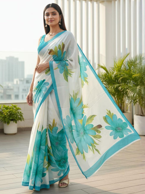 Vasthrlay Cotton Floral Lightweight Ethnic Wear