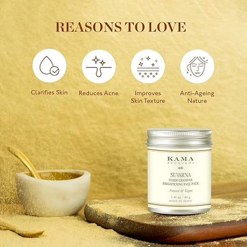 Kama Ayurveda Suvarna Haldi Chandan Brightening Face Pack