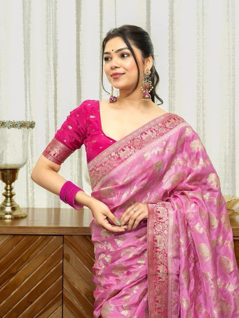 Vasthrlay Purple Kanjivaram Wedding Saree