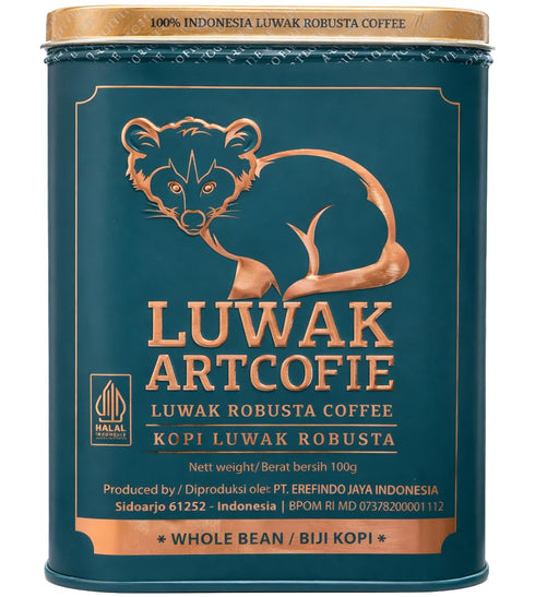 Luwak Artcofie Green Kopi Luwak Robusta Coffee Beans 100g