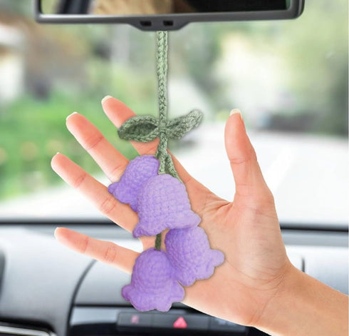 Crochet Flower for car Dashboard Decoration Items