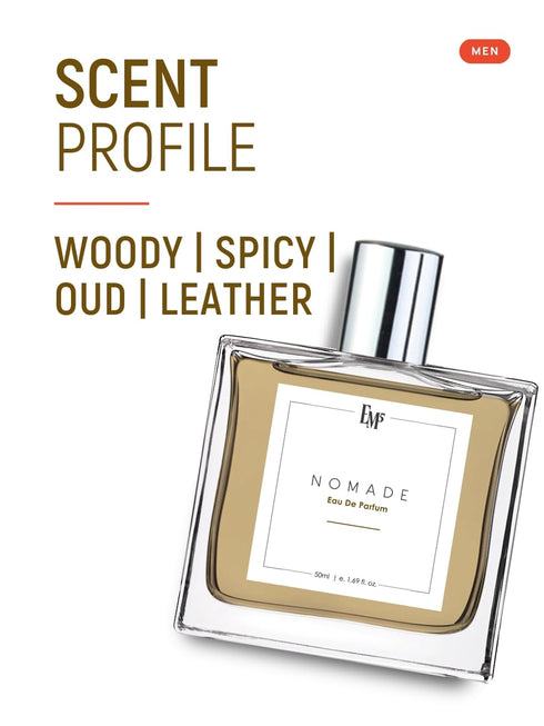 Em5 Nomade Perfume for Him/Her Amber Oud Smoky leather Accords Unisex Perfume Spray Strong