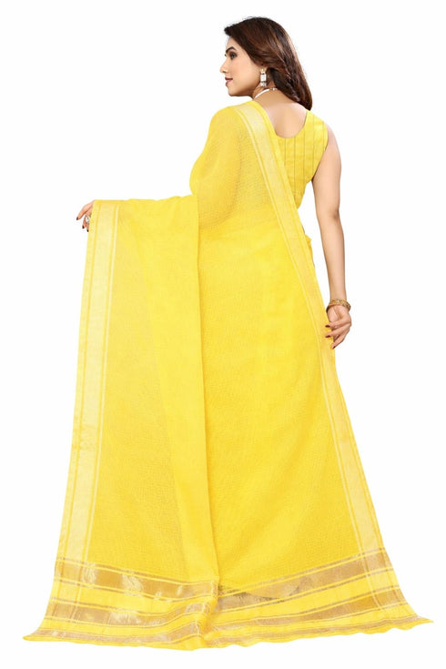 Vasthrlay Gold Unstitched Saree