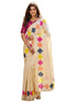 Vasthrlay Chanderi Printed Beige Saree
